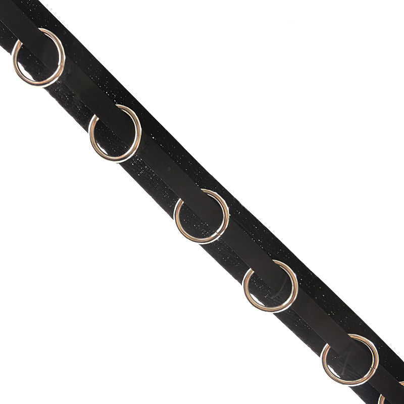 20mm Cotton Black Twill Tape with Satin Ribbon and Rings