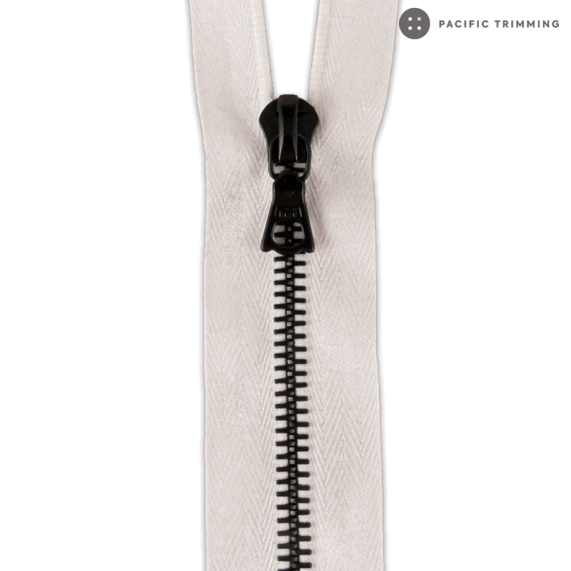 M8 One Way Black Teeth Metal Zipper