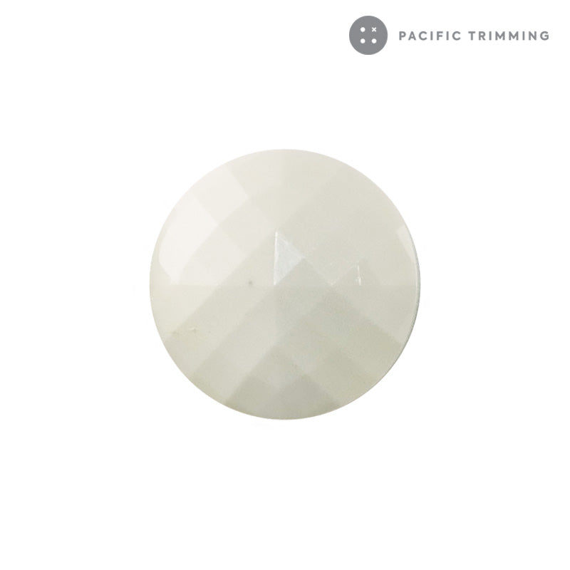 Acrylic Class White Shank Button