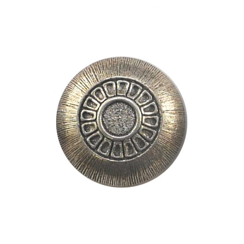 Crest Dome Textured Patterned Silver
