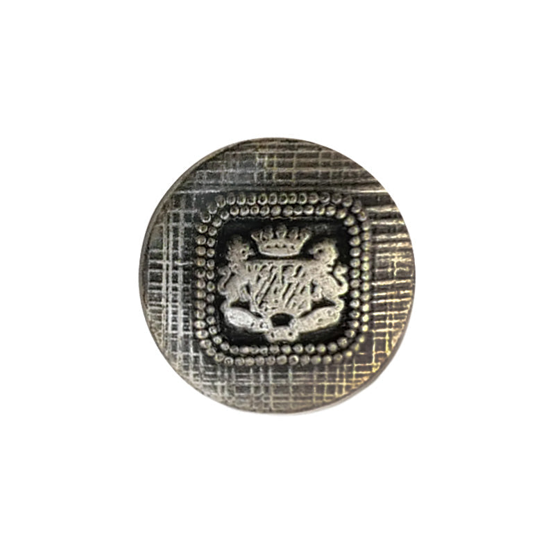 Round Rim Antique Silver Button