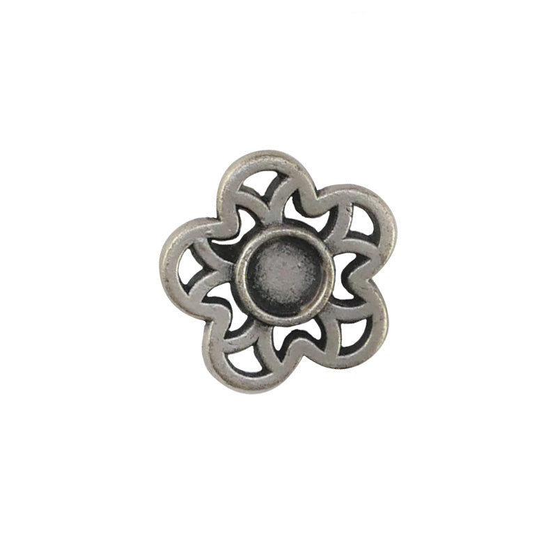 Flower Shaped Metal Shank Button
