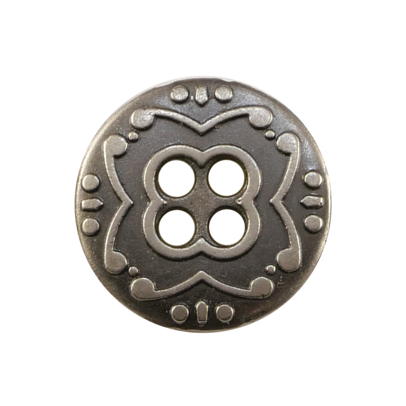 4 Hole Patterned Metal Button