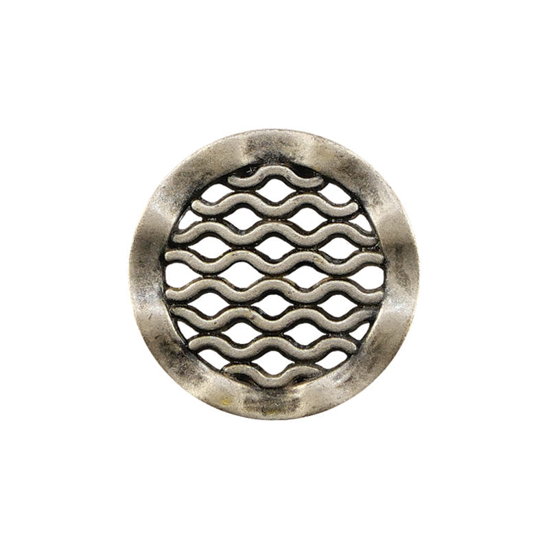 Rim with Wavy Line Silver Shank Button