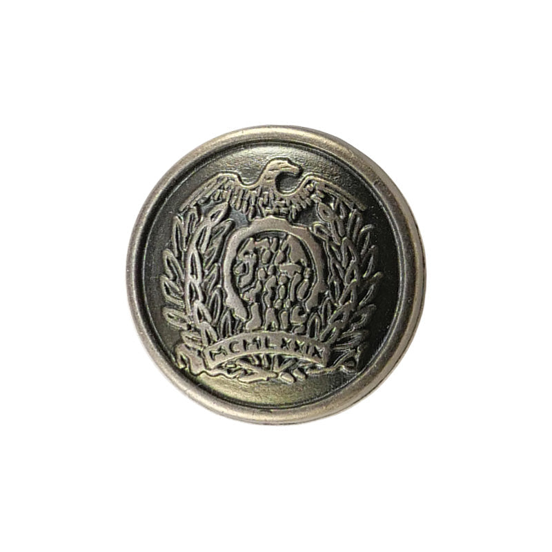 Eagle Engraved Metal Shank Button