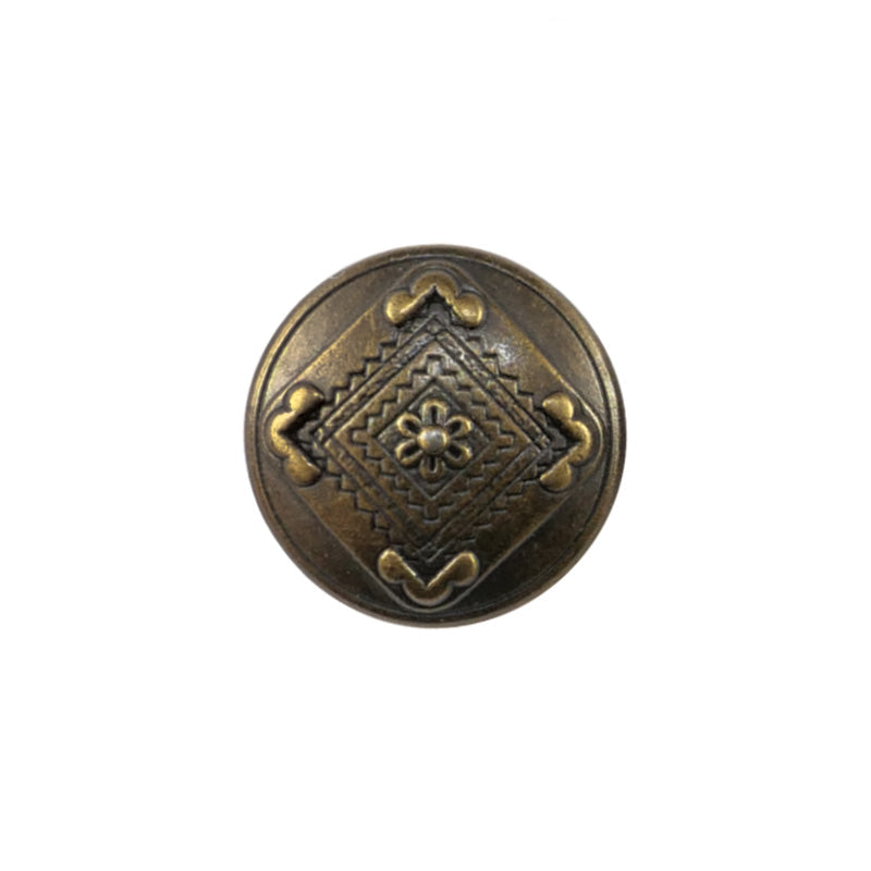 Crest Rouond Dome Shape Patterned AB Shank Button