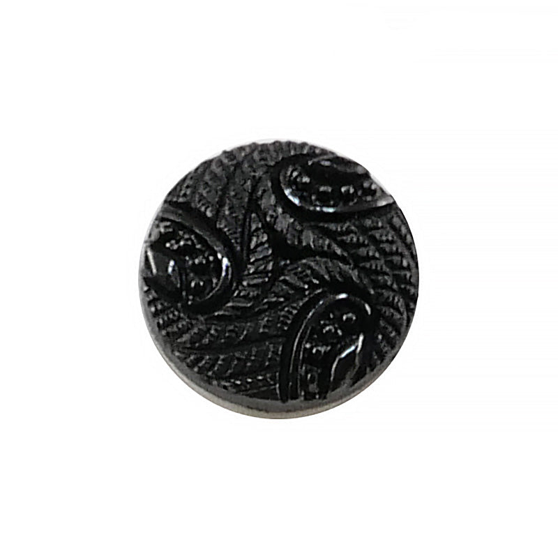 Acrylic Patterned Black Shank Button