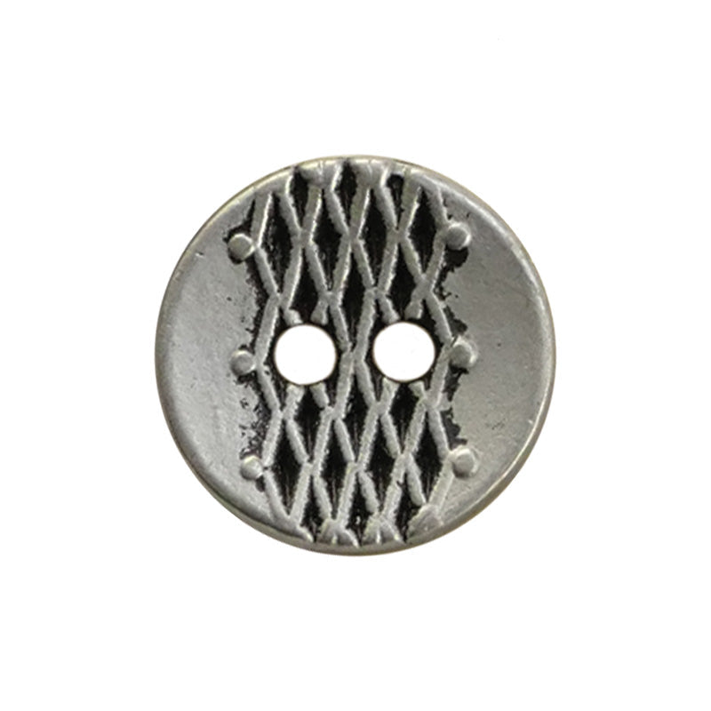 2 Hole Patterned Metal Button