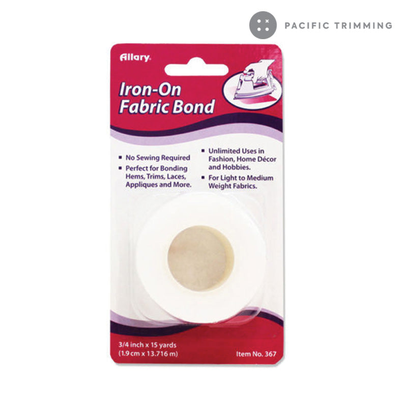 Allary Iron-On Fabric Bond 3/4 inch x 15 Yards