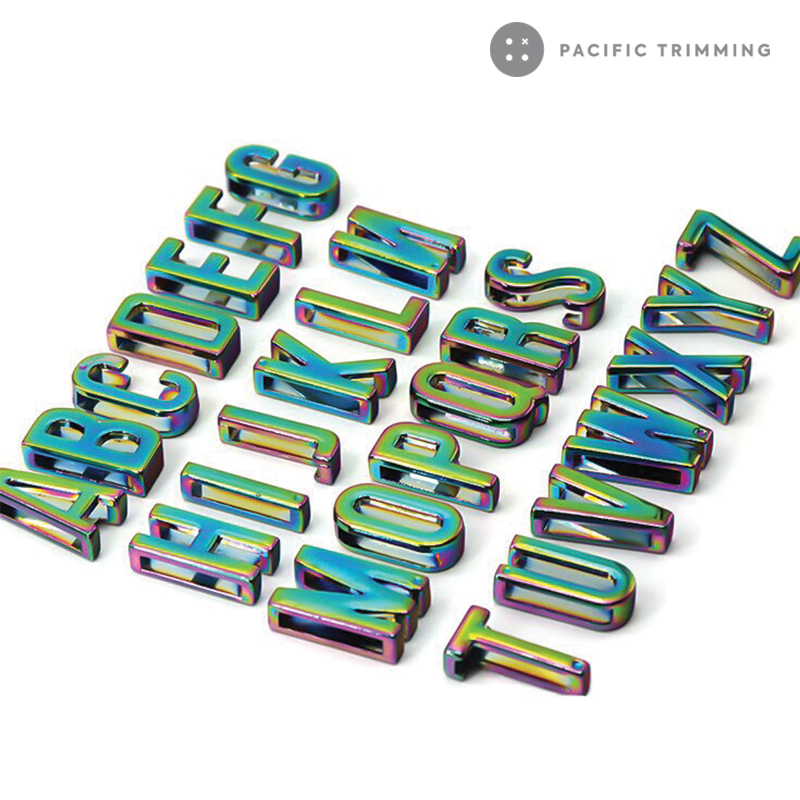 Metal Alphabet Slider Charm