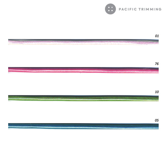 Premium Quality 5mm (3/16") Pastel Lurex Polyester Cord