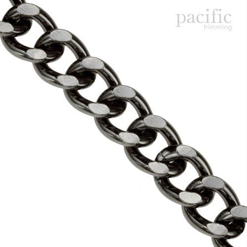 Diamond Cut Metal Chain Gunmetal