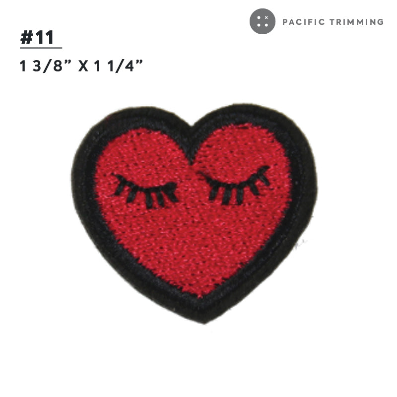 Heart Love Embroidered Iron On Patches