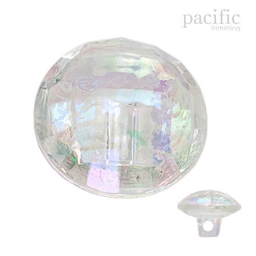 Acrylic Glass Shank Button 120133GC Crystal AB