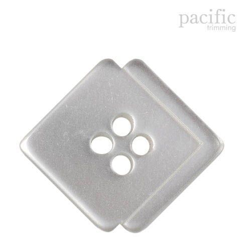 Square Shape 4 Hole Polyester Decorative Button