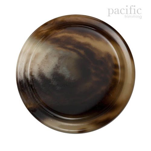 Marble Polyester Shank Jacket Coat Button Brown