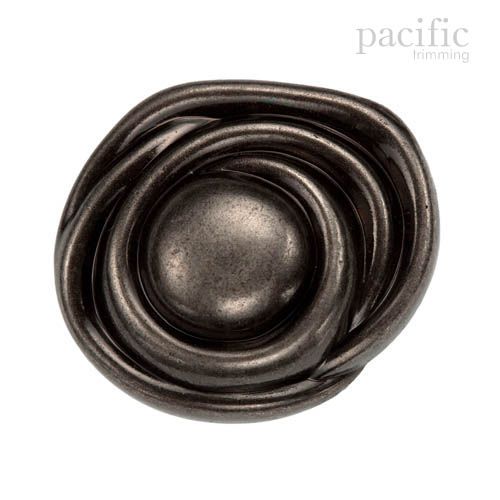 Flower Shape ABS Metal Plated Shank Button 120737MT Gunmetal