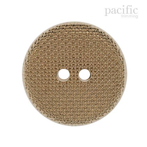 2 Hole Textured ABS Metal Plated Button 120884MT Gold