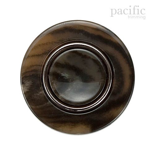 Marble Polyester Shank Jacket Coat Button Dark Brown