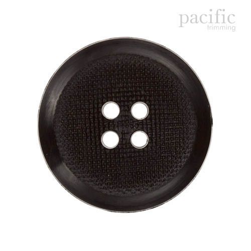 Textured 4 Hole Nylon Decorative Button Black