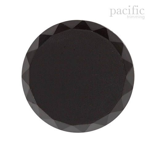 Round Flat Shape Nylon Shank Button 125504BA Black