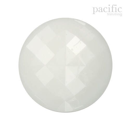 Round Nylon Shank Button 125516BA White