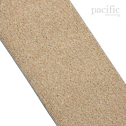 Metallic Elastic Woven Band White/Gold Multiple Sizes