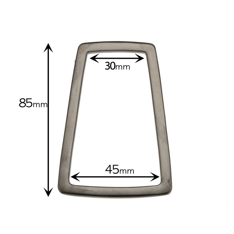 30mm Metal Trapezoid Ring Gunmetal