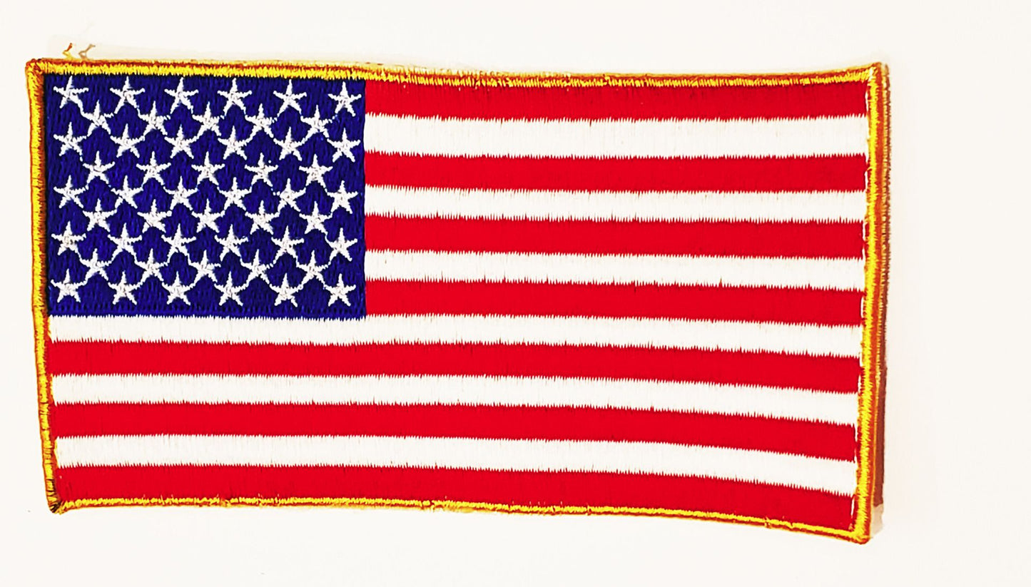 2 Inch Embroidery US Flag Badge Patch Sew On Red/White/Blue