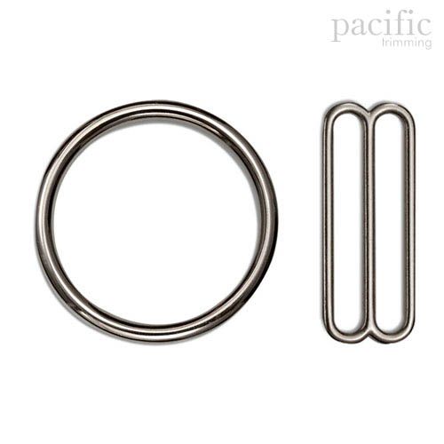 Wholesale 200pcs/lot Silver metal bra strap rings sliders and