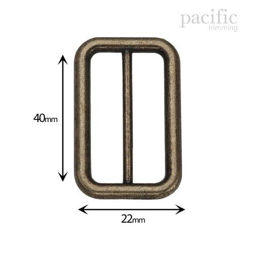 40mm Metal Slider Antique Brass