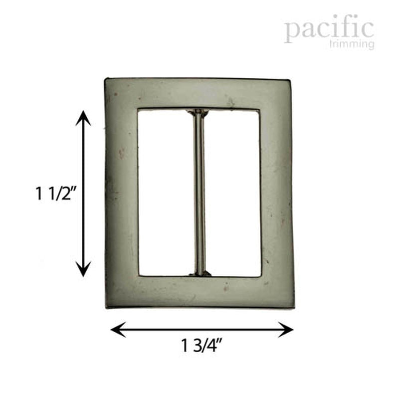 1.5 Inch Metal Rectangle Buckle Gunmetal 