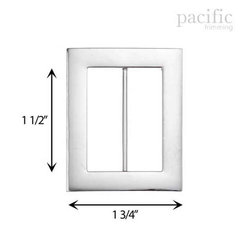 1.5 Inch Metal Rectangle Buckle Nickel