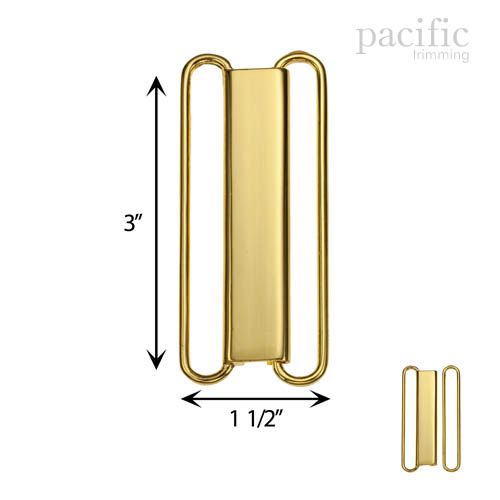 3 Inch Front Buckle Closure Gold