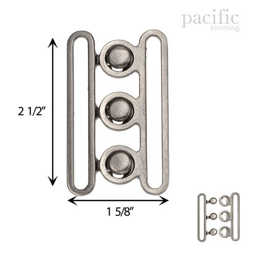 Front Buckle Closure Silver Multiple Sizes