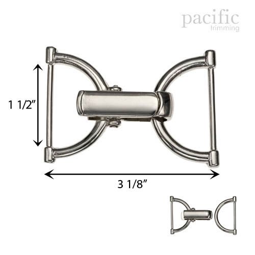 1.5 Inch Clip Buckle Closure Silver