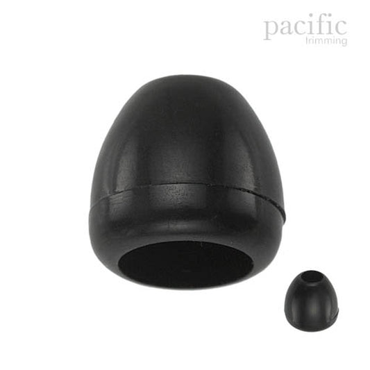 4mm Plastic Cord End Black