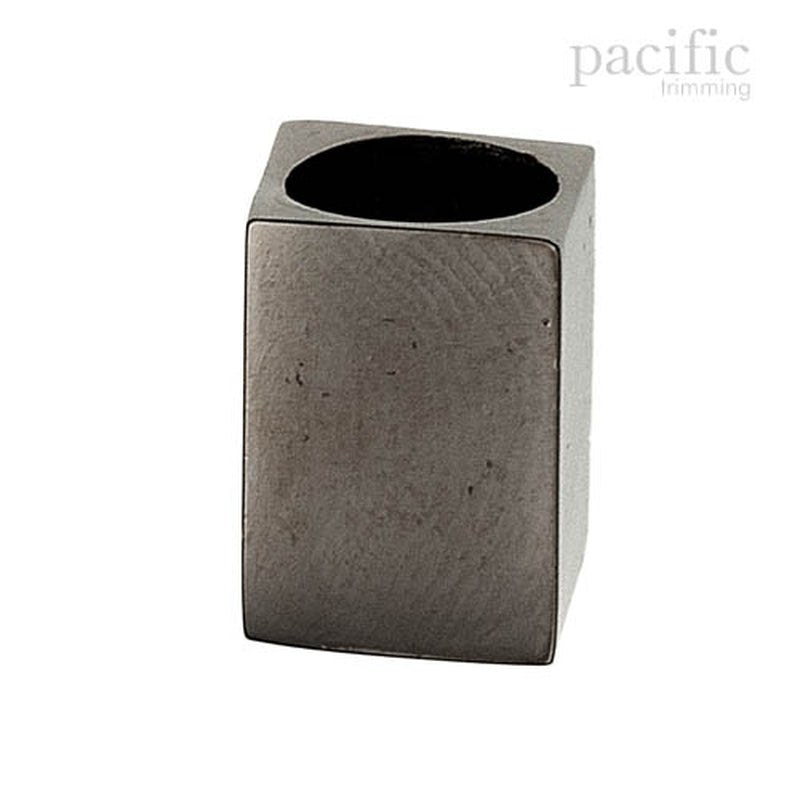 4mm Metal Cube Cord End Gunmetal