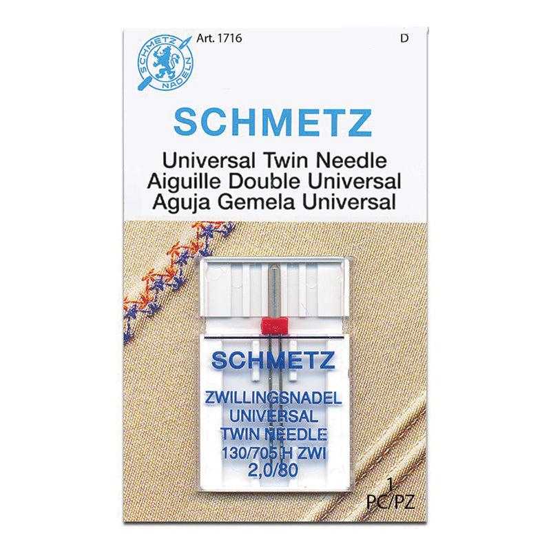 Schmetz Twin Universal Needle, Size 2.0/80