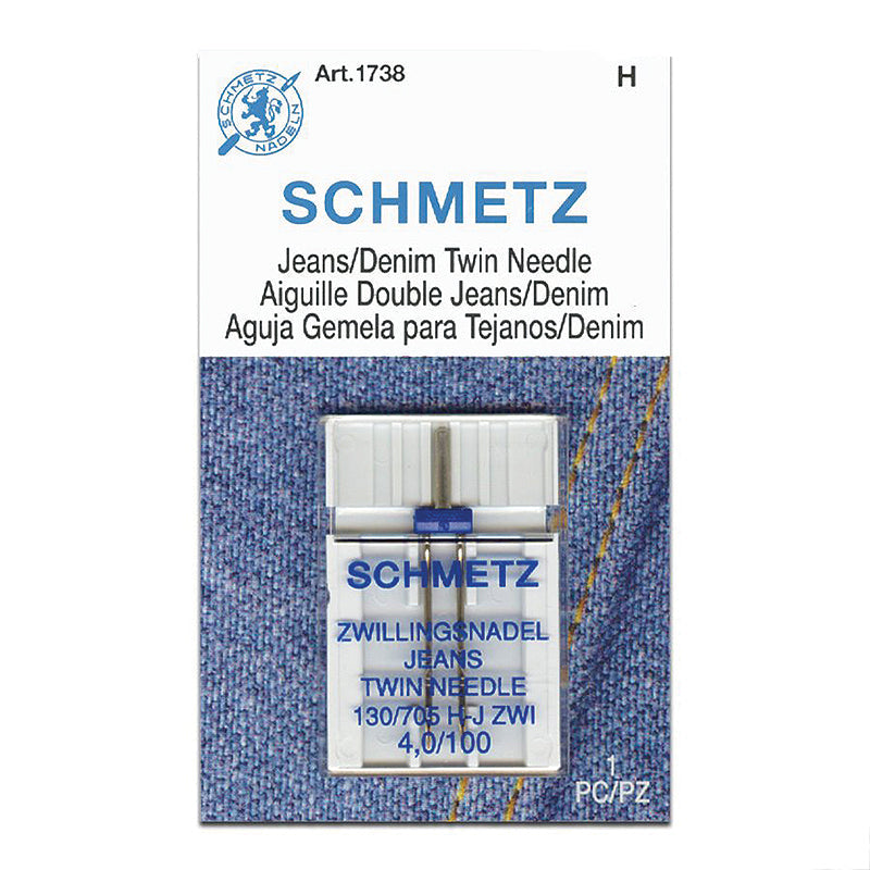 Schmetz Jeans/Denim Twin Needle, Size 4.0/100