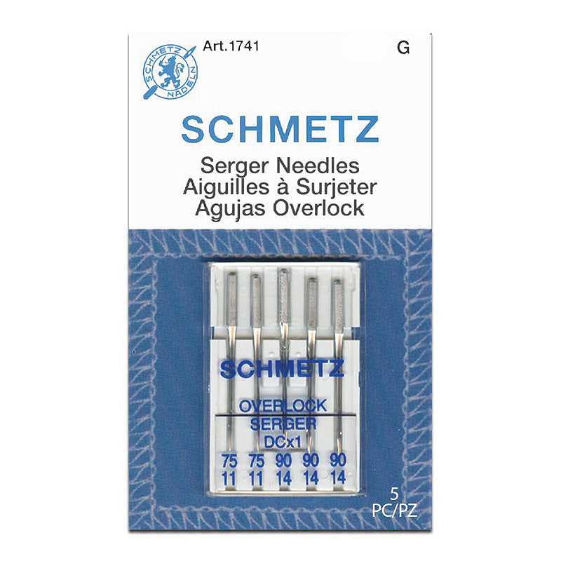 Schmetz Overlock, DCX1 Needles, Assorted Sizes (11/14)