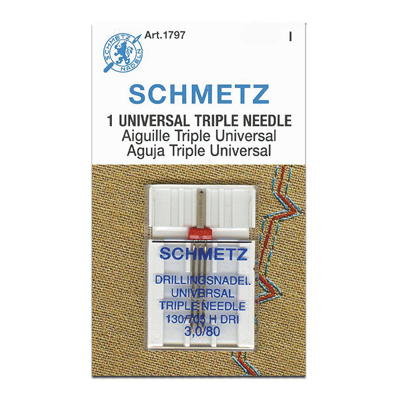 Schmetz Triple Needle, Size 3.0/80