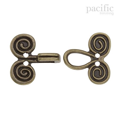 24mm Hook & Eye Antique Brass