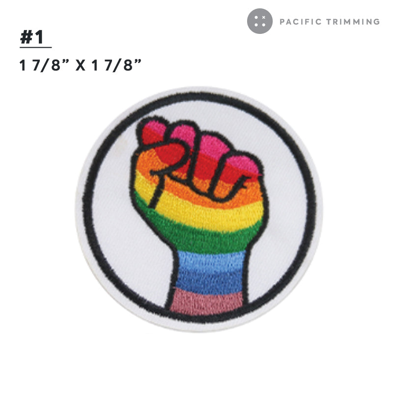 LGBT Pride Rainbow Embroidered Iron On Patches