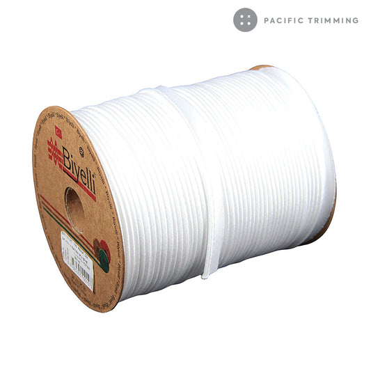 Biyelli 1/2" Satin Piping Tape White