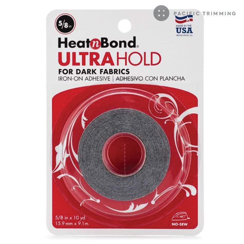 HeatnBond UltraHold Iron-On Adhesive Tape For Dark Fabrics, 5/8 in x 10 yds