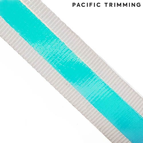 0.75 Inch Striped Reflective Tape White/Blue