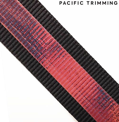 0.75 Inch Striped Reflective Tape Black/Brown