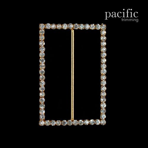 1.88 Inch Rhinestone Slider Gold