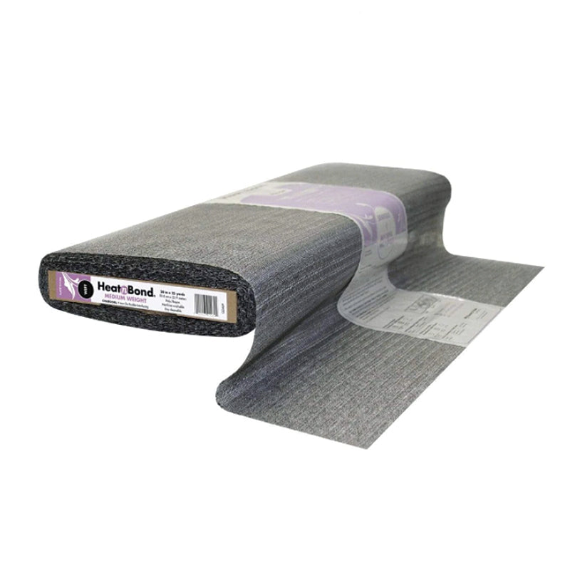 HeatnBond Medium Weight Weft Fusible Interfacing 20" Charcoal